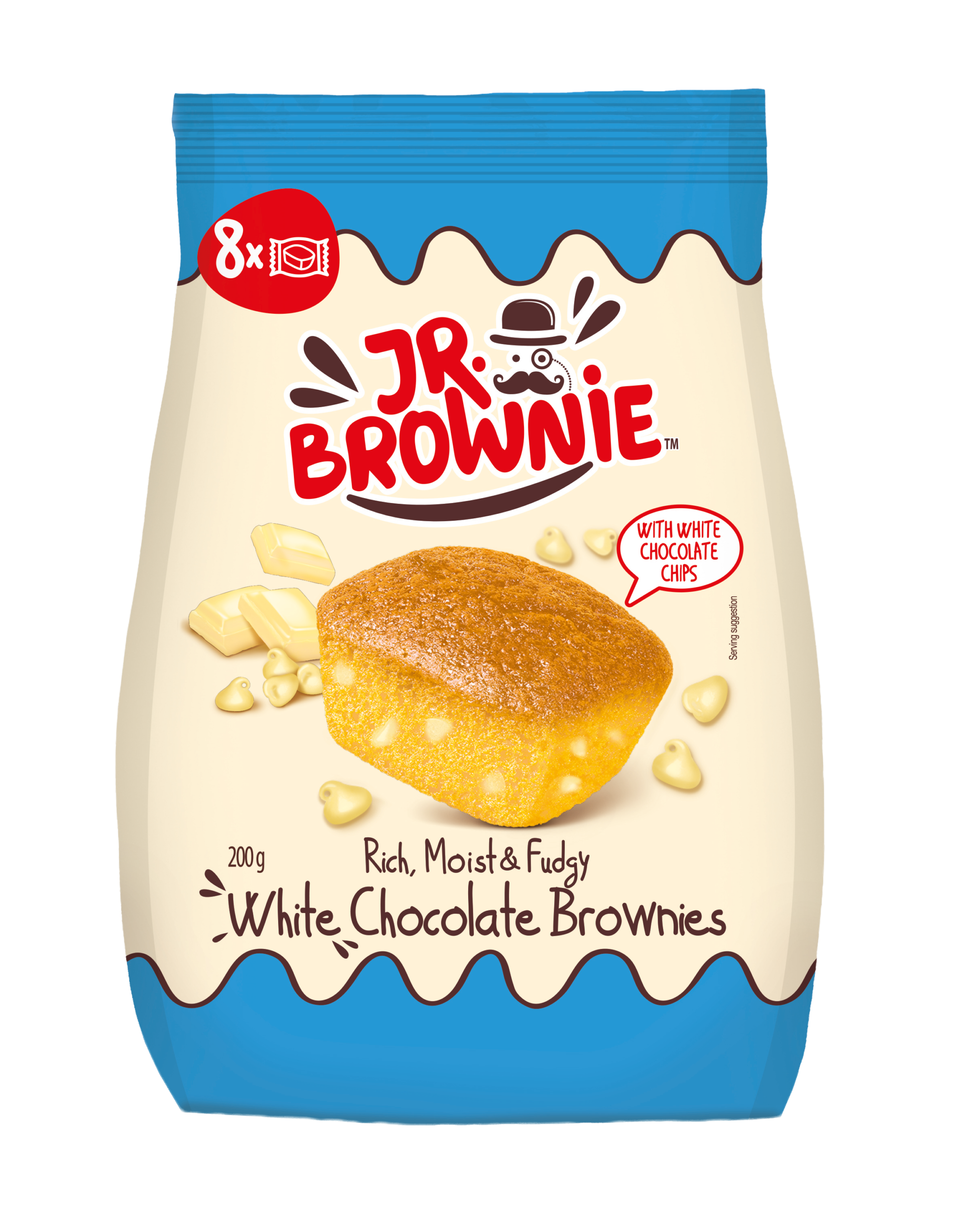 Mr Brownie Brownies Cioccolato Bianco 5 Confezioni morbidi