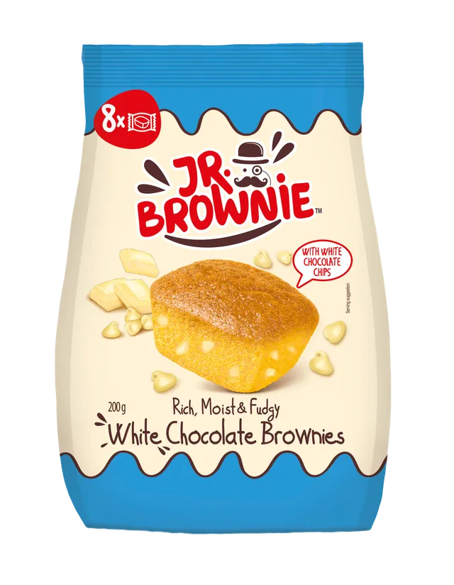 Mr Brownie Brownies Cioccolato Bianco 5 Confezioni morbidi