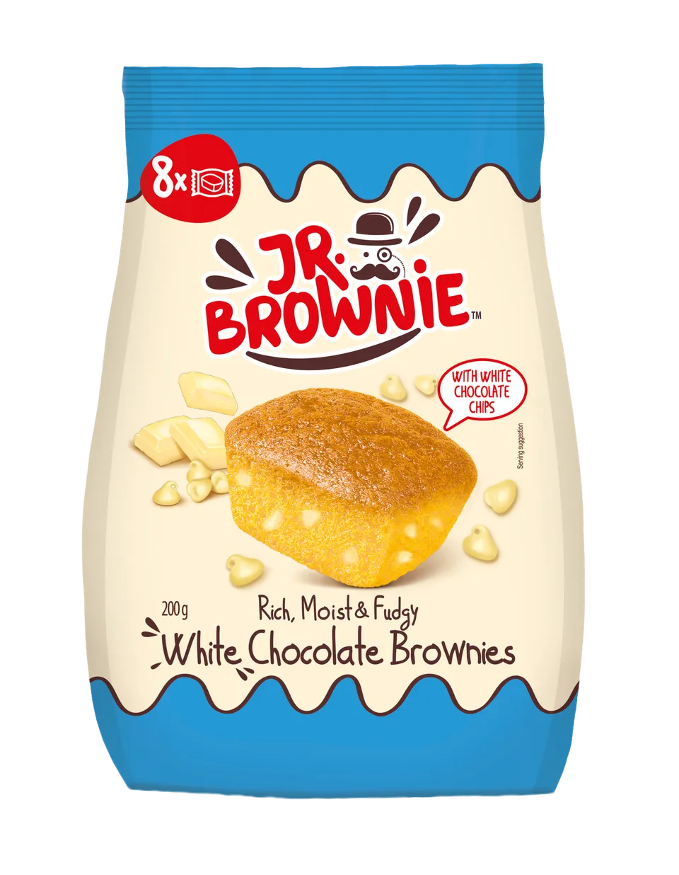 Mr Brownie Brownies Cioccolato Bianco 5 Confezioni morbidi